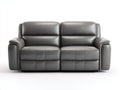 Divano reclinabile - pelle sintetica - 168x94x98 cm - Grigio scuro - Moderno relax