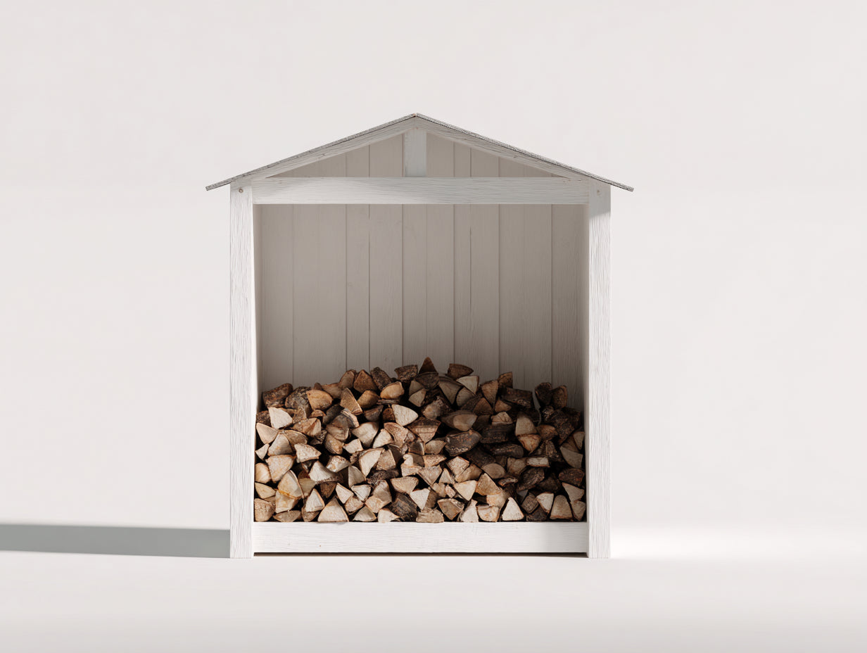 Portalegna-Legno-102x54x138 cm-Bianco-Scandinavo essenziale