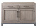 Credenza - legno-MDF-metallo - 128x48x88 cm - Rovere grigio-metallo scuro - Classico