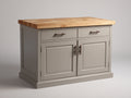 Credenza - MDF-legno-metallo - 122x56x88 cm - Tortora-legno naturale - Classico