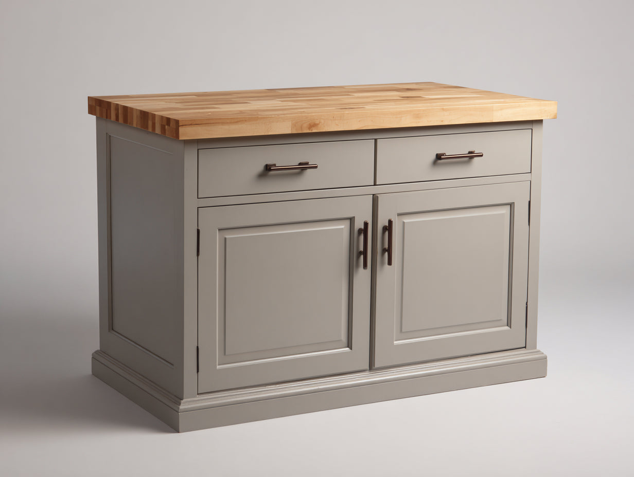 Credenza - MDF-legno-metallo - 122x56x88 cm - Tortora-legno naturale - Classico