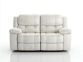 Divano reclinabile - pelle sintetica - 164x93x99 cm - Bianco avorio - Classico moderno