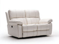 Divano reclinabile - pelle sintetica - 166x95x101 cm - Crema - Moderno