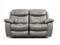 Divano reclinabile - pelle sintetica - 170x96x103 cm - Grigio perla - Moderno relax
