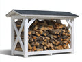 Portalegna-Legno-178x66x116 cm-Bianco-Grigio-Rustico aperto