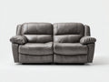 Divano reclinabile - pelle sintetica - 162x96x100 cm - Grigio fumo - Stile contemporaneo